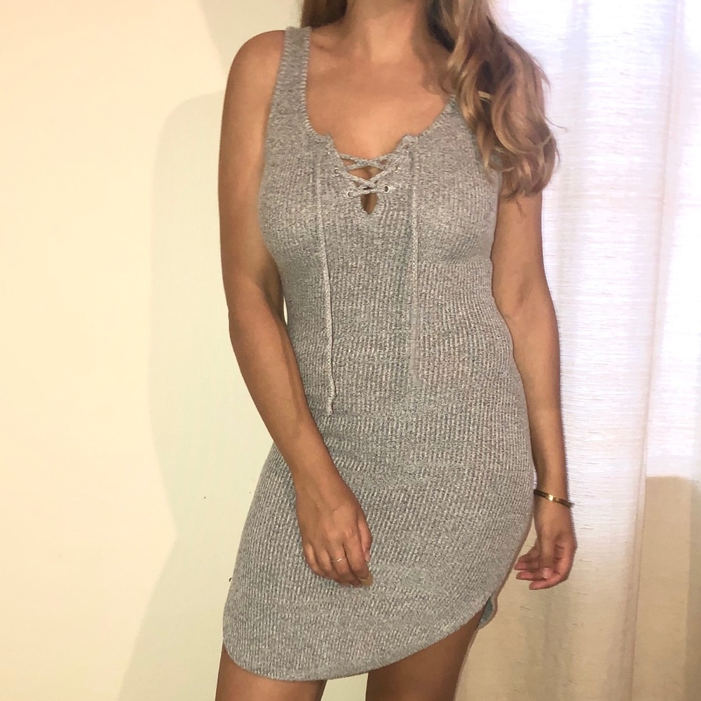 Gray Mini Dress